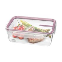 Pote Hermético com Trava Sanremo 1,24L Micro-ondas Marmita Fitness Freezer Lava Louças Alimentos Vedado BPA Free Atóxico Cozinha Plástico Mantimentos