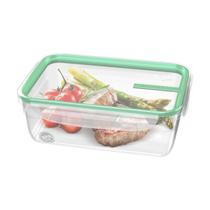 Pote Hermético com Trava Sanremo 1,24L Micro-ondas Marmita Fitness Freezer Lava Louças Alimentos Vedado BPA Free Atóxico Cozinha Plástico Mantimentos