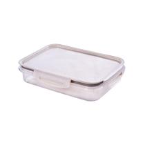 Pote Hermético com Travas 1,1L Plasútil Borracha Cozinha Comida Armazenamento Modular Resistente