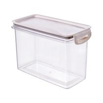 Pote Hermético com Travas 1,9L Plasútil Borracha Cozinha Versátil Comida Organização Despensa