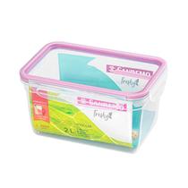 Pote Hermético com Travas 2L Modular Sanremo Freshy Rosa Fitness Academia Marmita Cozinha Alimento