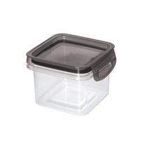 Pote Hermético com Travas 380ml Plasútil Borracha Preto Prático Modular Dieta Alimentos Fitness