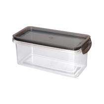 Pote Hermético com Travas 890ml Plasútil Borracha Preto Compacto Resistente Modular Geladeira Fit Pote Hermético com Travas 890ml Plasútil Borracha Preto Compacto Resistente Modular Geladeira Fit