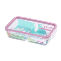 Pote Hermético com Travas e Divisão Interna 730ml Cores Fitness Academia Marmita Cozinha Alimento