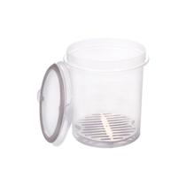 Pote Hermético com Travas e Escorredor Organizador Alimentos Mantimentos Comida 1,2L Redondo Cinza Pote Hermético com Travas e Escorredor Organizador Alimentos Mantimentos Comida 1,2L Redondo Cinza