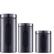 Pote Hermético Conjunto De Porta Condimento Com Visor 3 Uni