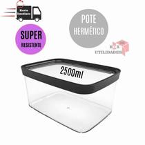 Pote Hermético Cozinha 2500ml Porta Mantimentos para grãos arroz ração Resistente