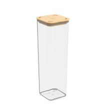 Pote Hermético Cristal com Tampa em Bambu 1,8L linha Modo Coza