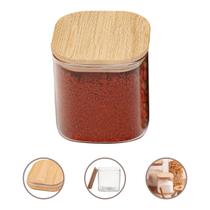 Pote Hermético de Mantimentos 650 ml Com Tampa de Bambu