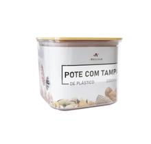 Pote Hermético De Plástico Com Tampa 1 Litro