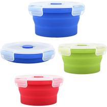 Pote hermetico de silicone dobravel