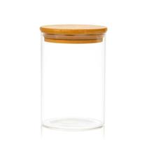 Pote Hermético De Vidro 520 Ml Tampa De Bambu Porta Mantimentos Para Cozinha Pote Hermético De Vidro 520 Ml Tampa De Bambu Porta Mantimentos Para Cozinha