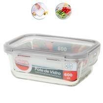 Pote Hermético de Vidro 660ML Marmita para Microondas e Forno Dolce Home
