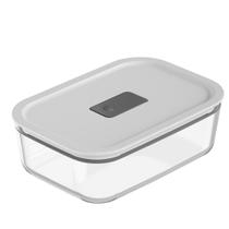 Pote Hermético De Vidro 850ml com Tampa Válvula para Microondas Freezer Lava Louças Forno Air Fryer Refeições Marmitas Conservação Organizador Frutas