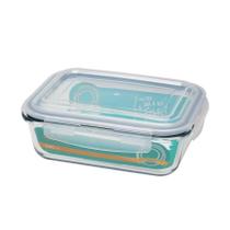 Pote Hermético de Vidro Borosilicato Retangular - Chia - 1040ml - Oxford