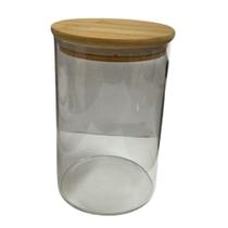 Pote Hermético de Vidro Borossilicato 1,1L com Tampa de Bambu Lehavi Pote Hermético de Vidro Borossilicato 1,1L com Tampa de Bambu Lehavi