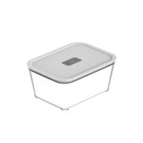 Pote Hermético de Vidro Borossilicato Fresh Lock Branco 2,4L - Ou Pote Hermético de Vidro Borossilicato Fresh Lock Branco 2,4L - Ou