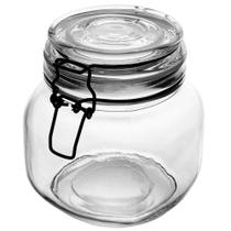 Pote hermético de vidro com fecho aramado preto Vintage Lyor 850 ml