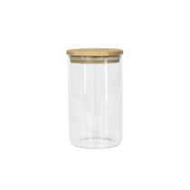 Pote Hermético de Vidro com Tampa Bambu 1000ml