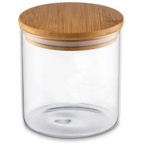 Pote Hermético De Vidro Com Tampa De Bambu Para Mantimentos 550ml Cozy CZ231200