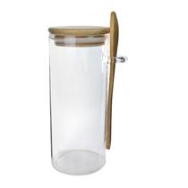 Pote hermético de vidro com tampa e colher de bambu 380ml Pote hermético de vidro com tampa e colher de bambu 380ml