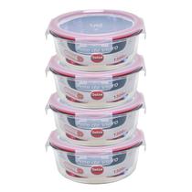Pote Hermético De Vidro Kit C/ 4 Potes De 1300ml - C/ Trava Dolce Home