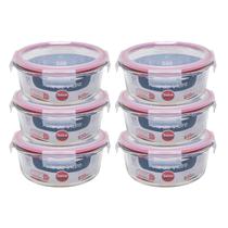 Pote Hermético De Vidro Kit C/ 6 Potes De 930ml - C/ Trava