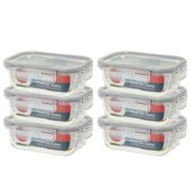 Pote Hermético De Vidro Marmita 395 ml Kit Com 6 Unidades Dolce Home