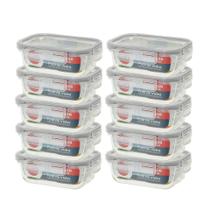 Pote Hermético De Vidro - Marmita 395ml - Kit C/ 10 Unidades