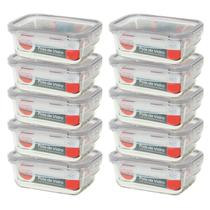 Pote Hermético De Vidro Marmita Kit C/10 De 660ml -com Trava - Dolce Home