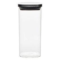 Pote Hermético de Vidro Quadrado Tampa em Inox 2100ml - Vista Home