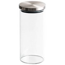 Pote Hermético de Vidro Redondo Tampa em Inox 1500ml - Vista Home