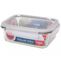 Pote Hermético Em vidro 1480 Ml D0735 Pote Hermético Em vidro 1480 Ml D0735