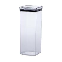 Pote Hermético Empilhável Transparente Quadrado 1400ml Porta Temperos Mantimentos Alimentos