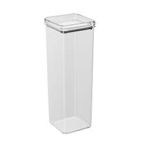 Pote Hermético Empilhável Transparente Quadrado 1800ml Porta Macarrão Mantimentos Alimentos Pote Hermético Empilhável Transparente Quadrado 1800ml Porta Macarrão Mantimentos Alimentos