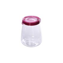 Pote hermético Flip 1,9 litros vinho floral Plasutil Pote hermético Flip 1,9 litros vinho floral Plasutil