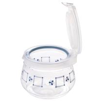 Pote hermético Flip decorado 700ml azul Plasutil ref.13548 Pote hermético Flip decorado 700ml azul Plasutil ref.13548
