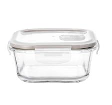 Pote Hermético Foodlock Quadrado em Vidro Borossilicato com Tampa 320ml - Dynasty