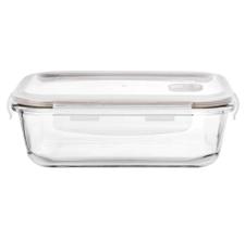 Pote Hermético Foodlock Retangular em Vidro Borossilicato com Tampa 1520ml - Dynasty