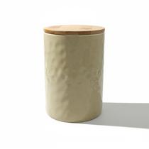 Pote Hermético Grande Cerâmica Stoneware Bambu 2,1L Craft