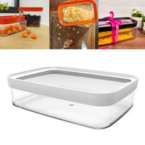 Pote Hermético Helsim Modulus Empilhável 1100ml ou 1500ml Colorido para Armazenamento de Alimentos e Organização de Geladeira e Despensa