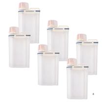 Pote Hermético Kit 6 Com Medidor Medidas Sabão Ração Liquídos Alimentos 2L Pote Hermético Kit 6 Com Medidor Medidas Sabão Ração Liquídos Alimentos 2L