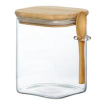 Pote Hermético Liége Borossilicato e Bambu c/ Colher 950 ml- Haüskraft