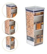 Pote hermetico lumini 12,5x12,5x30 cm 3500 ml Pote hermetico lumini 12,5x12,5x30 cm 3500 ml