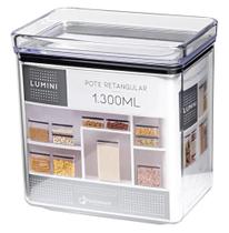 Pote Hermético Lumini 1,3L Retangular Pote Hermético Lumini 1,3L Retangular