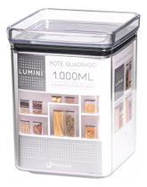 Pote Hermético Lumini Quadrado Alimentos Empilhável 1000ml