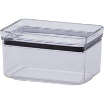 Pote Hermético Lumini Retangular Acrílico 580ML Transparente Paramount Plásticos