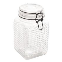 Pote Hermético Lyor de Vidro com Metal Preto 1,330L Pote Hermético Lyor de Vidro com Metal Preto 1,330L