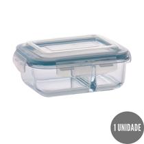 Pote Hermético mantimento 1040 ml divisória Qhouse