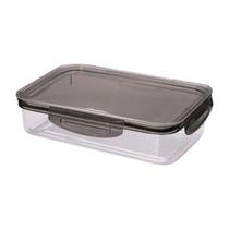 Pote Hermético Mantimentos com Travas 1,1L Plasútil Borracha Preto Tampa Modular Plástico Moderno Pote Hermético Mantimentos com Travas 1,1L Plasútil Borracha Preto Tampa Modular Plástico Moderno